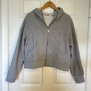 Gray Zip-Up Hoodie